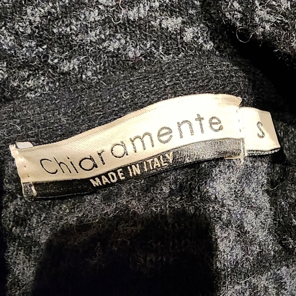 Chiaramente Wool Grey Cardigan Jacket Women's Small S Made in Italy Quilted EUC - Picture 5 of 6